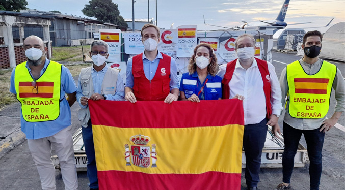 España dona a Nicaragua cerca de 500.000 dosis de vacunas contra el COVID-19