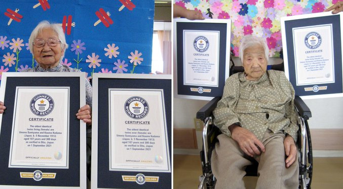 Hermanas japonesas de 107 años certificadas como las gemelas vivientes más longevas del mundo