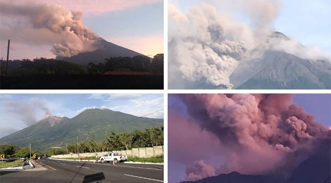 Guatemala alerta por erupción del volcán de Fuego
