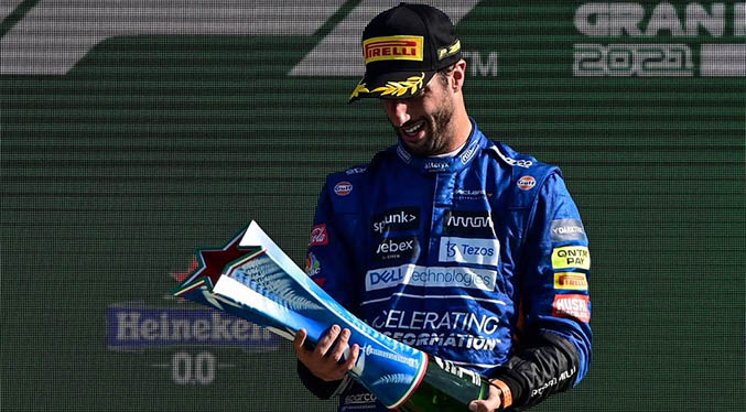 Daniel Ricciardo sorprende y gana el Gran Premio de Italia