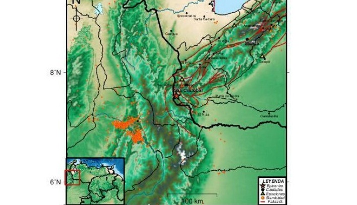 Funvisis reporta sismo de magnitud 3.5 al sur de San Antonio del Táchira