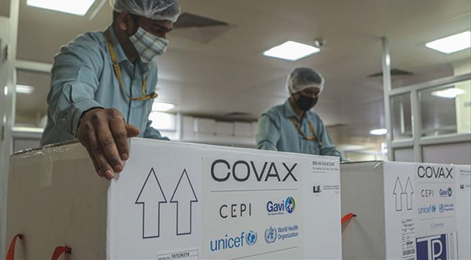 Llegan a Venezuela este sábado dos millones 600 mil de vacunas de Covax