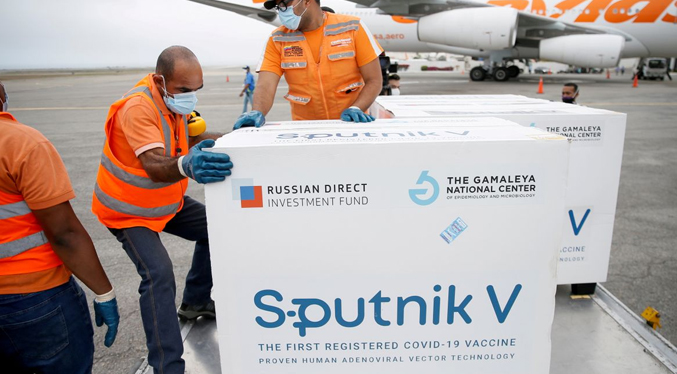 Llegan a Venezuela  822 mil dosis de vacunas Sputnik-V