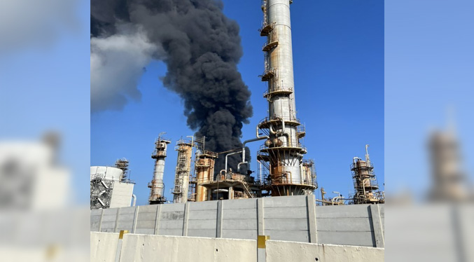 Reportan incendio en la refinería El Palito de Puerto Cabello (Video)