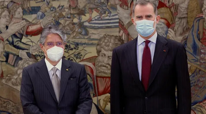 Guillermo Lasso sostiene encuentro con el rey Felipe VI