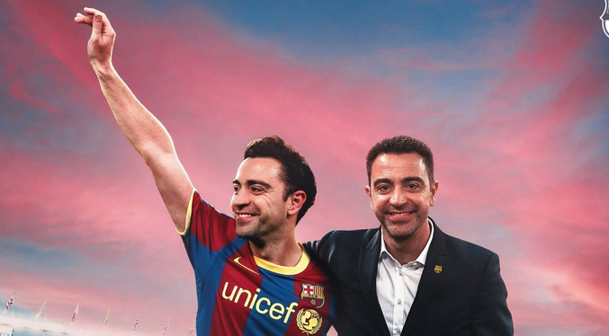 El Barcelona presenta a Xavi Hernández como su nuevo entrenador