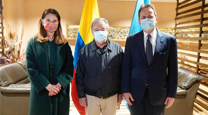 Guterres llega a Colombia para conmemorar el quinto aniversario de la firma de la paz con las FARC