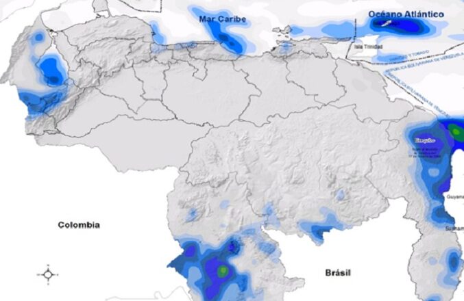 Inameh prevé nubosidad con lluvias y descargas eléctricas para este jueves