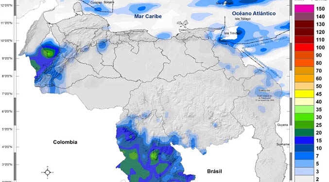 Inameh prevé para este martes escasa nubosidad y baja probabilidad de lluvias