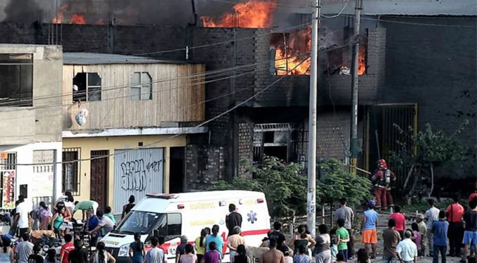 Muere calcinada una venezolana en un incendio de una  vivienda en Perú