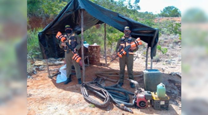 Desmantelan campamento de minería ilegal en Guri