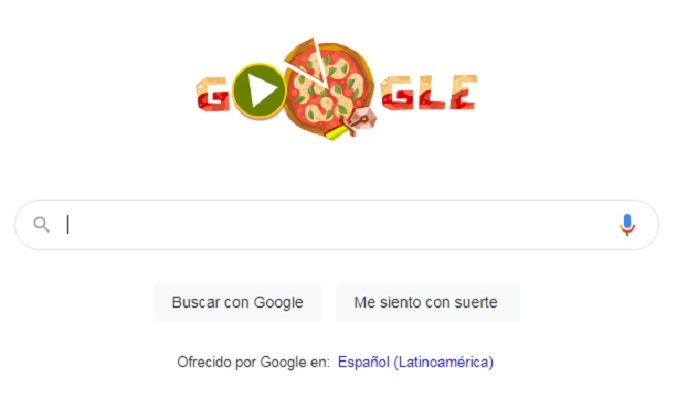 El doodle de Google homenajea hoy a la pizza