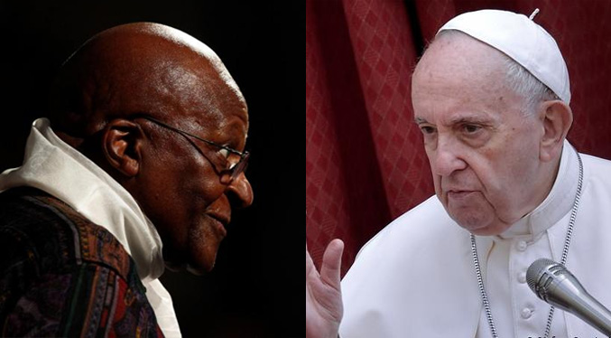 El Papa recuerda el trabajo de Tutu para la igualdad racial en su Sudáfrica