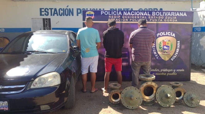 Capturan a tres ladrones de material estratégico en Punta Gorda