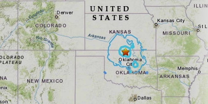 Sismo de 4,5 sacude este lunes al estado de Oklahoma