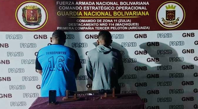 GNB-Zulia detiene a un par de azotes por robo de celulares en Machiques