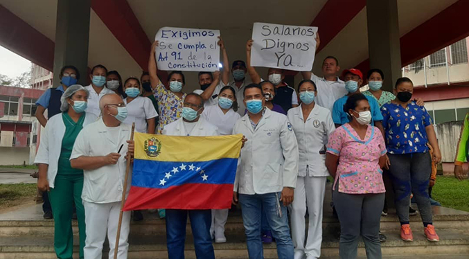 Trabajadores de la salud en el Zulia protestan por mejoras salariales