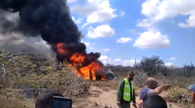 Helicóptero de la FANB se desploma en Lara (Videos)