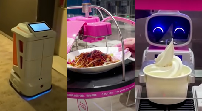 Los robots se encargan de los servicios en la burbuja creada por China para los JJOO (Video)