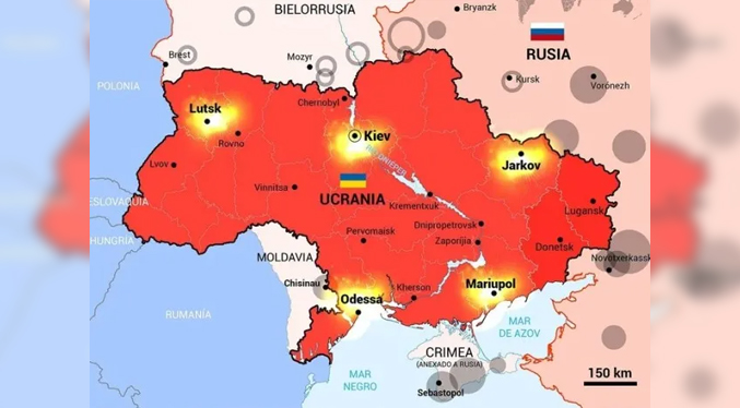 Estas son las ciudades ucranianas que fueron atacadas por Rusia