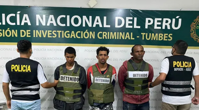 Capturan a venezolanos que pertenecen a una banda de robo de armas en Perú