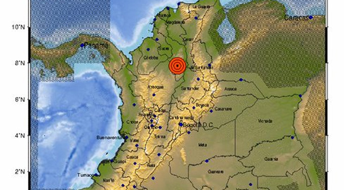 Sismo en Santander fue sentido en algunos estados de Venezuela