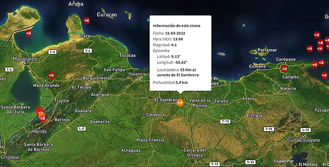 Funvisis confirma sismo de 4.1 en El Sombrero