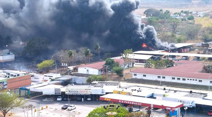 Alarma por incendio en taller de fuerte militar en Naguanagua