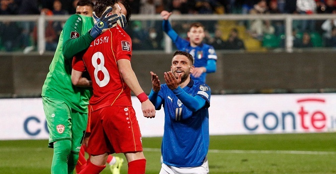 Italia se queda fuera de Catar 2022 tras perder con Macedonia