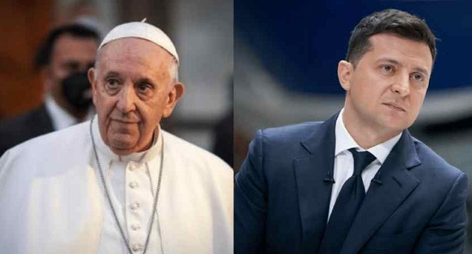 Zelenski conversa con el Papa y lo invita a Ucrania