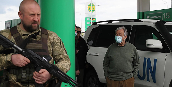 Guterres llegó a Kiev para reunirse con Zelenski