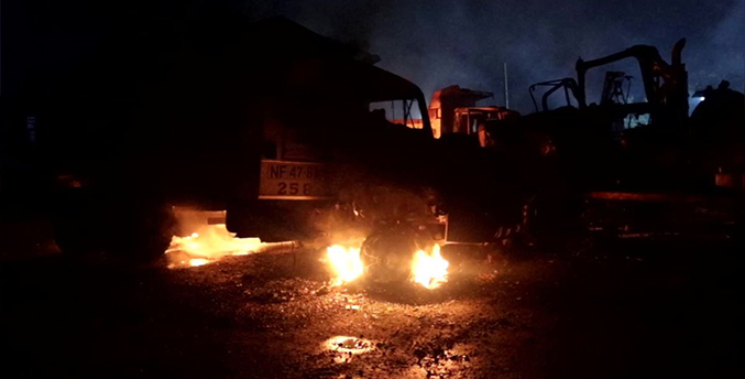Incendio deja 11 viviendas quemadas en Chile
