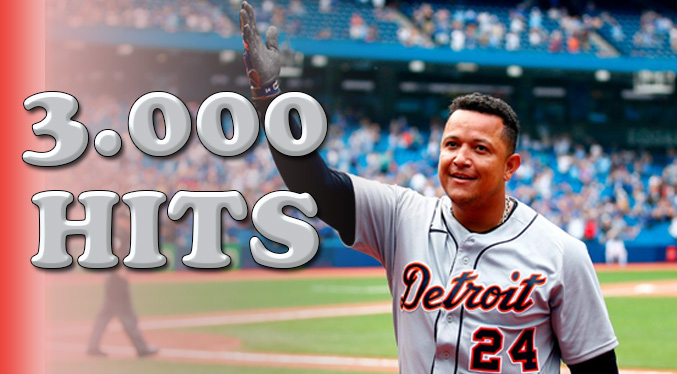 Miguel Cabrera alcanza los 3.000 hits en la MLB (Video)