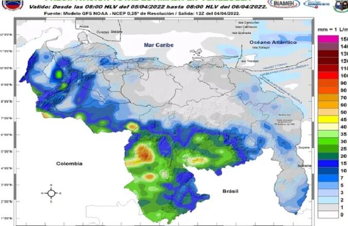 Inameh prevé nubosidad en varios estados de Venezuela