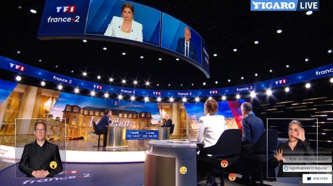 Macron y Le Pen chocan en un debate televisivo a cuatro días del balotaje