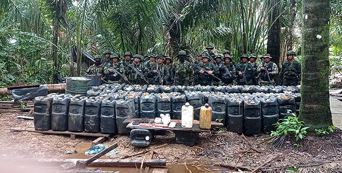Incautan 50 kilos de explosivos en zona fronteriza con Colombia