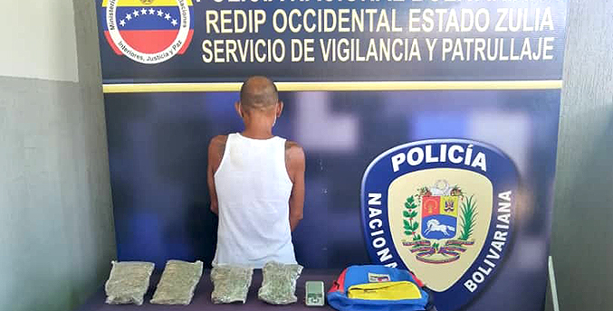 Capturan a jíbaro con cuatro panelas de droga en el norte de Maracaibo