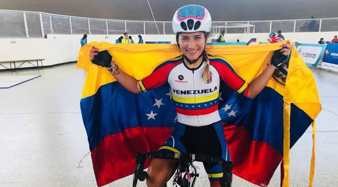 Atleta venezolana Lilibeth Chacón, obtiene medalla de oro en el Campeonato Panamericano de Ciclismo