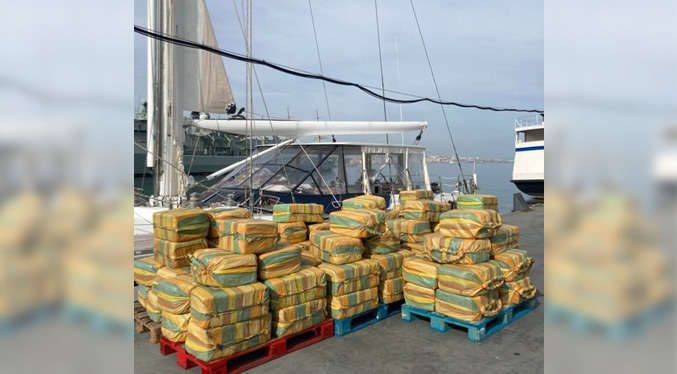 Portugal intercepta 1,5 toneladas de cocaína en velero procedente de América Latina