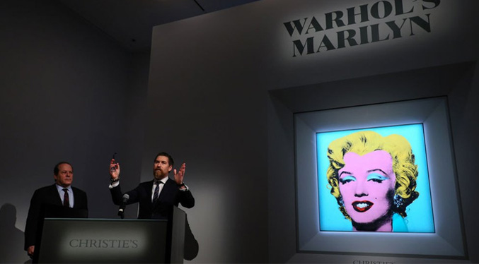 Subasta del cuadro de Warhol sobre Marilyn alcanza precio récord de $ 195 millones