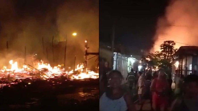 Incendio consume más de 20 viviendas en Barranquilla