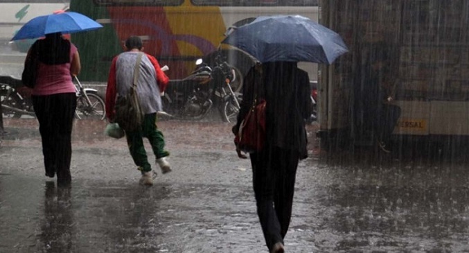 Inameh pronostica lluvias con actividad eléctrica en algunas regiones del país