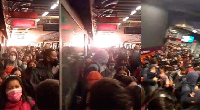 Pánico en Chile: Video muestra explosión y estampida en vagón del Metro de Santiago