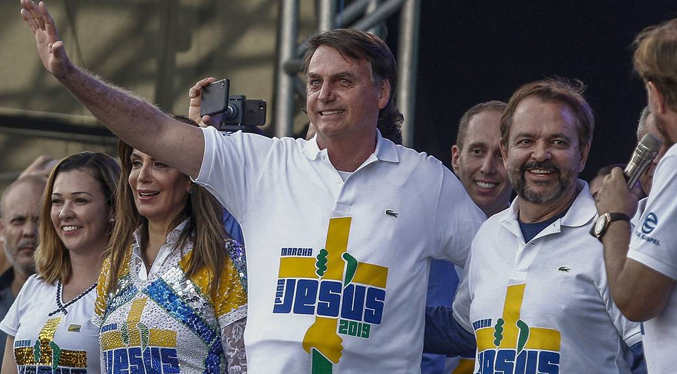 Bolsonaro participa en marcha evangélica