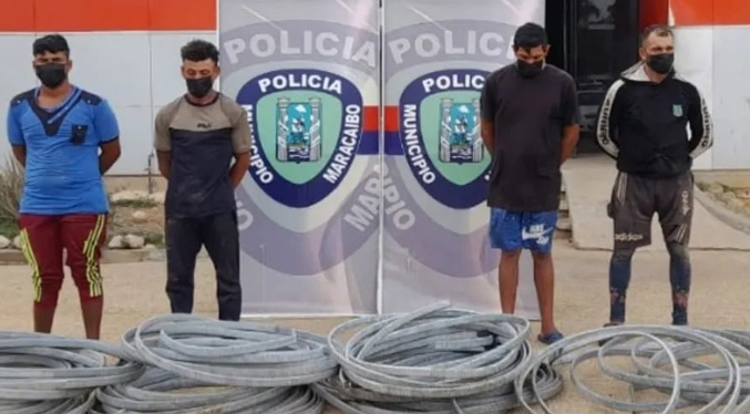 Polimaracaibo captura a cuatro hombres con material estratégico en Santa Rosa de Agua
