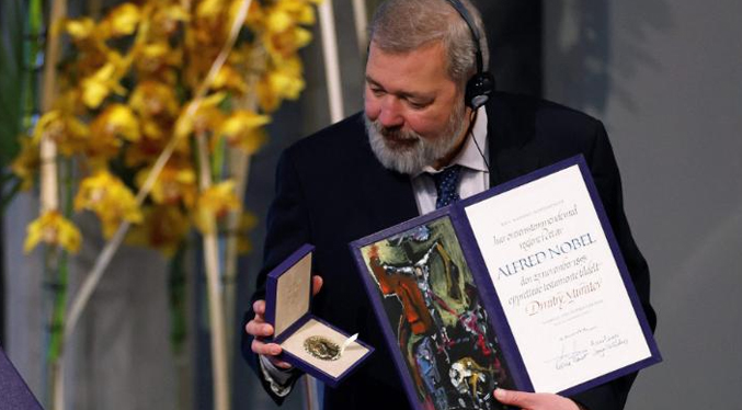 Premio Nobel de la Paz subasta medalla de oro en beneficio de niños ucranianos