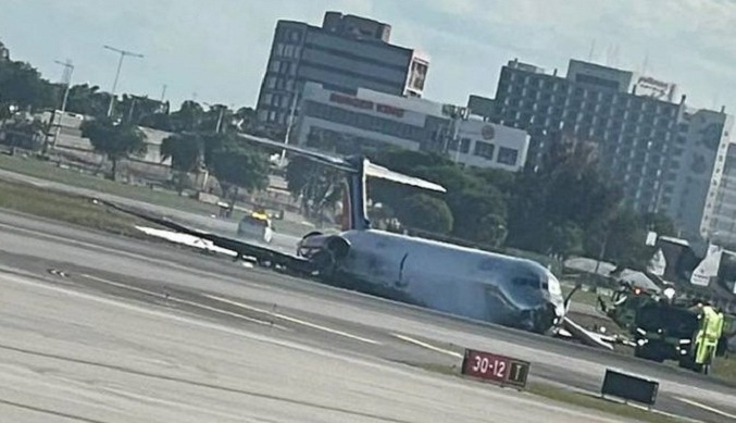 Confirman que la mayoría de pasajeros de avión que se incendió en el aeropuerto de Miami eran venezolanos