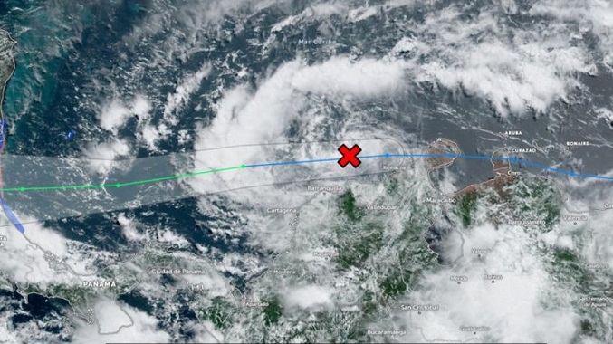 Ciclón tropical se ubica al este de Bluefields en Nicaragua