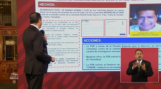 Gobierno de México busca a dos sujetos por matar a periodista en Tamaulipas