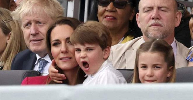 El príncipe Louis pone a prueba la paciencia de Kate Middleton durante el Jubileo de Platino